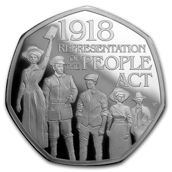2018 GB 50p Silver Proof Representation of the People Piedfort 2018 GB 50p Silver Proof Representation of the People Piedfort
